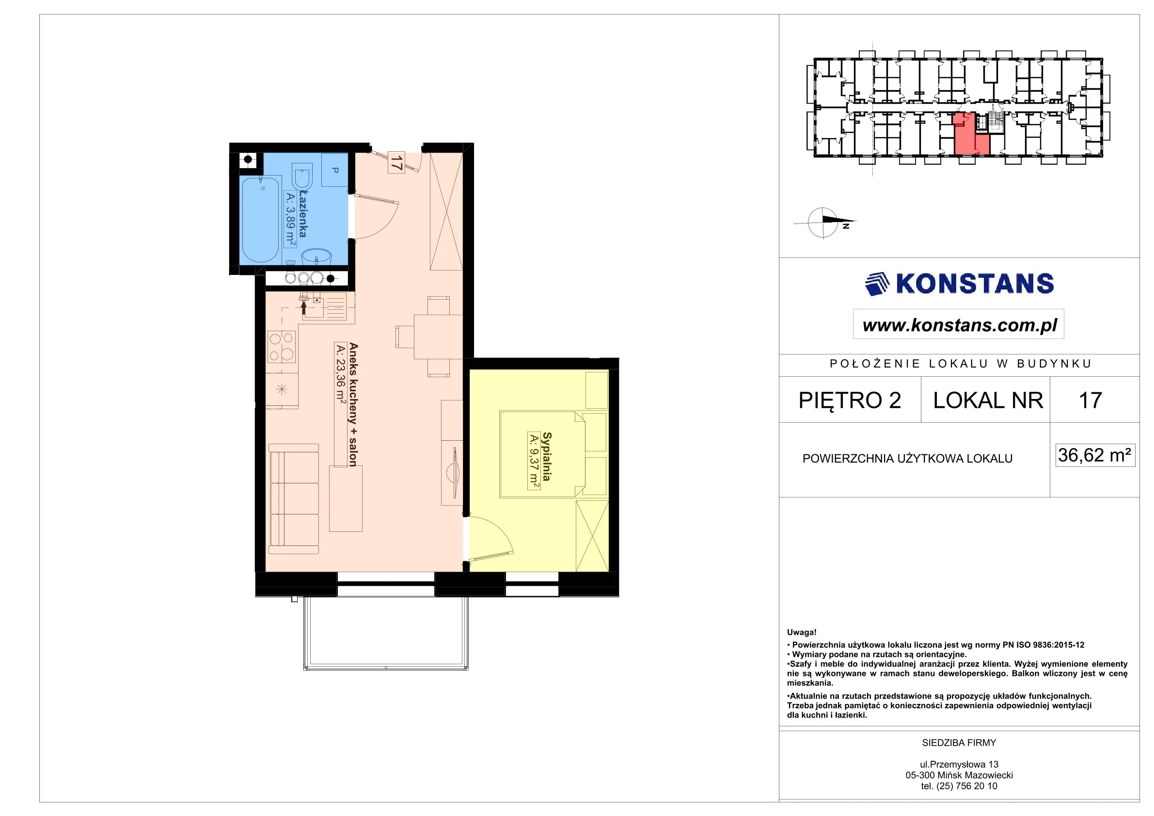 2 pokoje, mieszkanie 36,62 m², piętro 2, oferta nr 17, Gościniec 15, Warszawa, Wesoła, ul. Gościniec 15