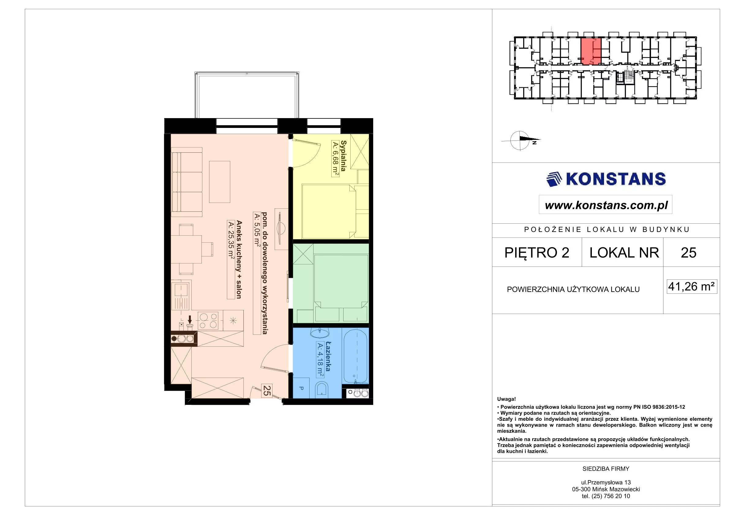 3 pokoje, mieszkanie 41,26 m², piętro 2, oferta nr 25, Gościniec 15, Warszawa, Wesoła, ul. Gościniec 15
