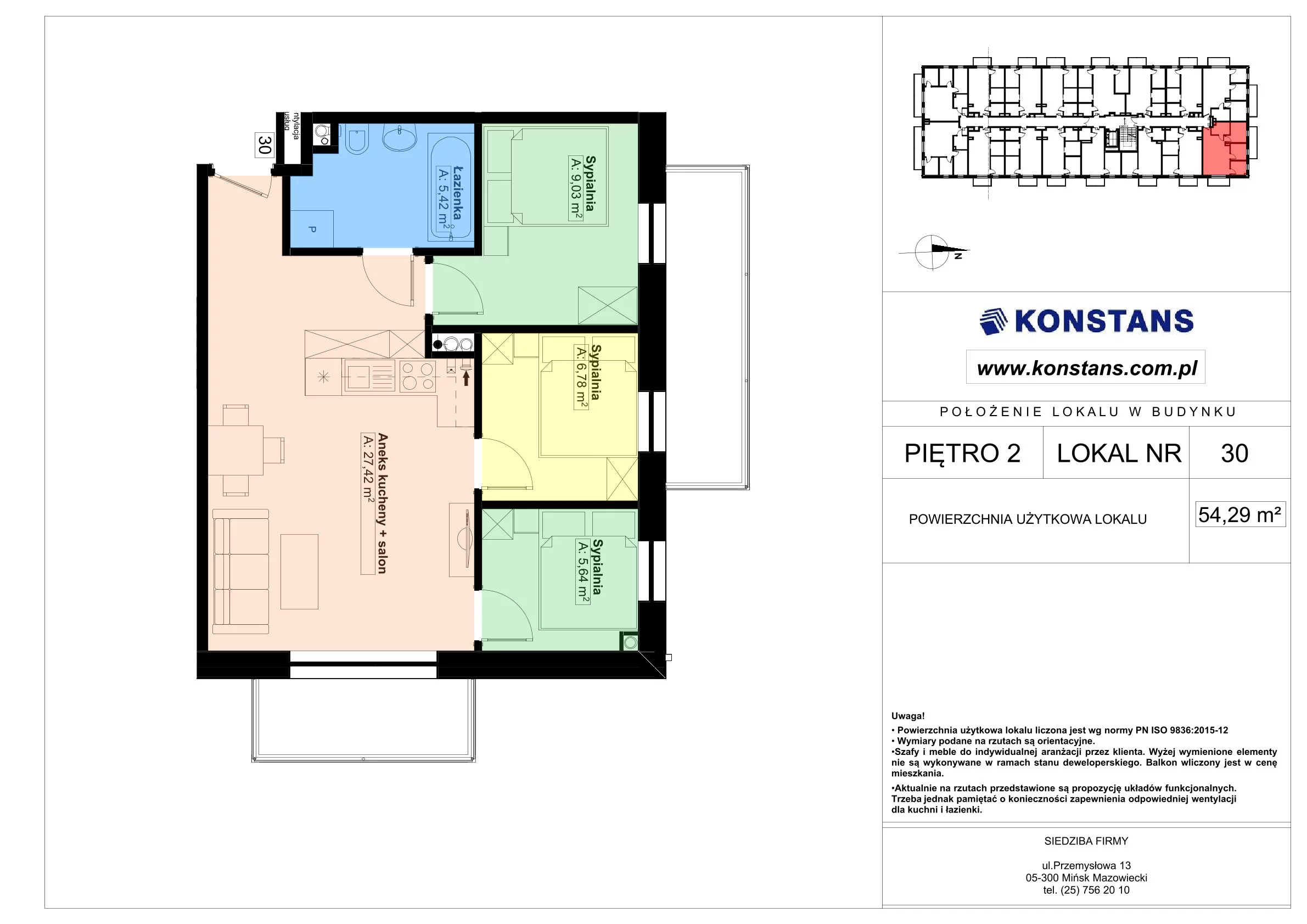 4 pokoje, mieszkanie 54,29 m², piętro 2, oferta nr 30, Gościniec 15, Warszawa, Wesoła, ul. Gościniec 15