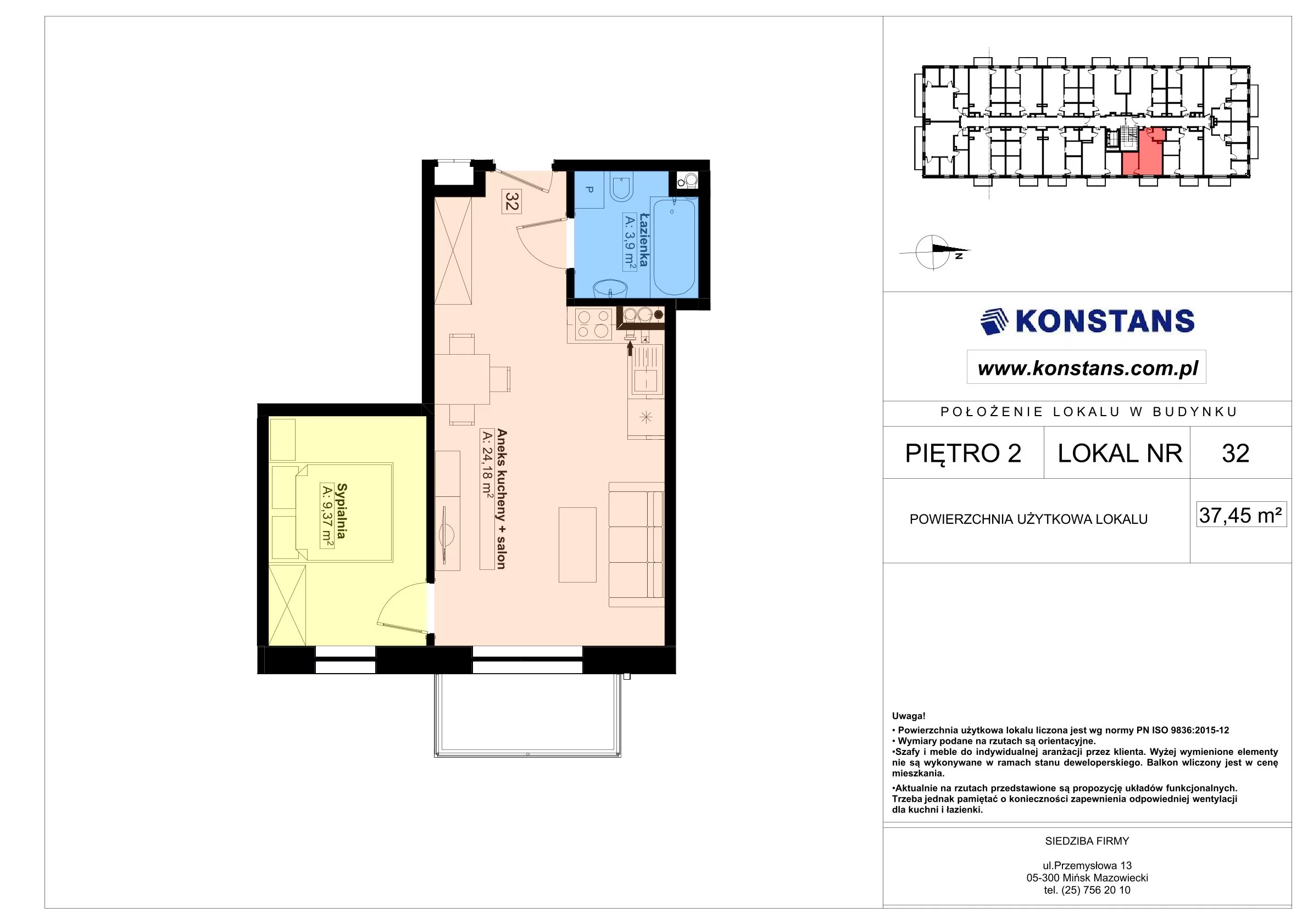 2 pokoje, mieszkanie 37,45 m², piętro 2, oferta nr 32, Gościniec 15, Warszawa, Wesoła, ul. Gościniec 15