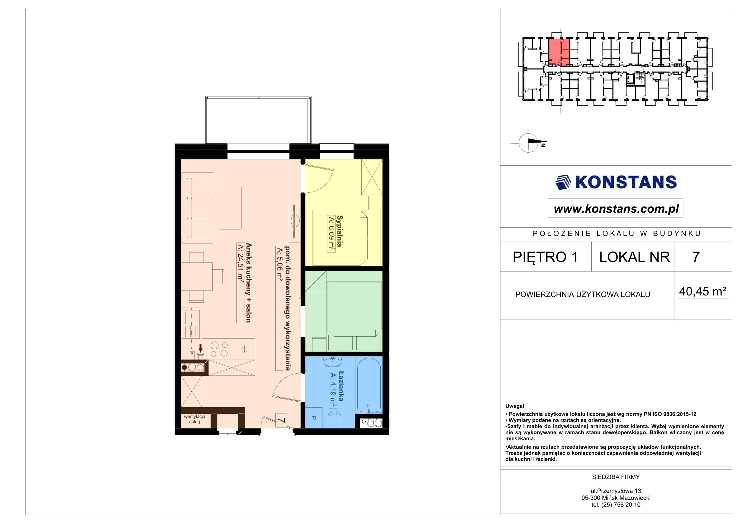 3 pokoje, mieszkanie 40,45 m², piętro 1, oferta nr 7, Gościniec 15, Warszawa, Wesoła, ul. Gościniec 15