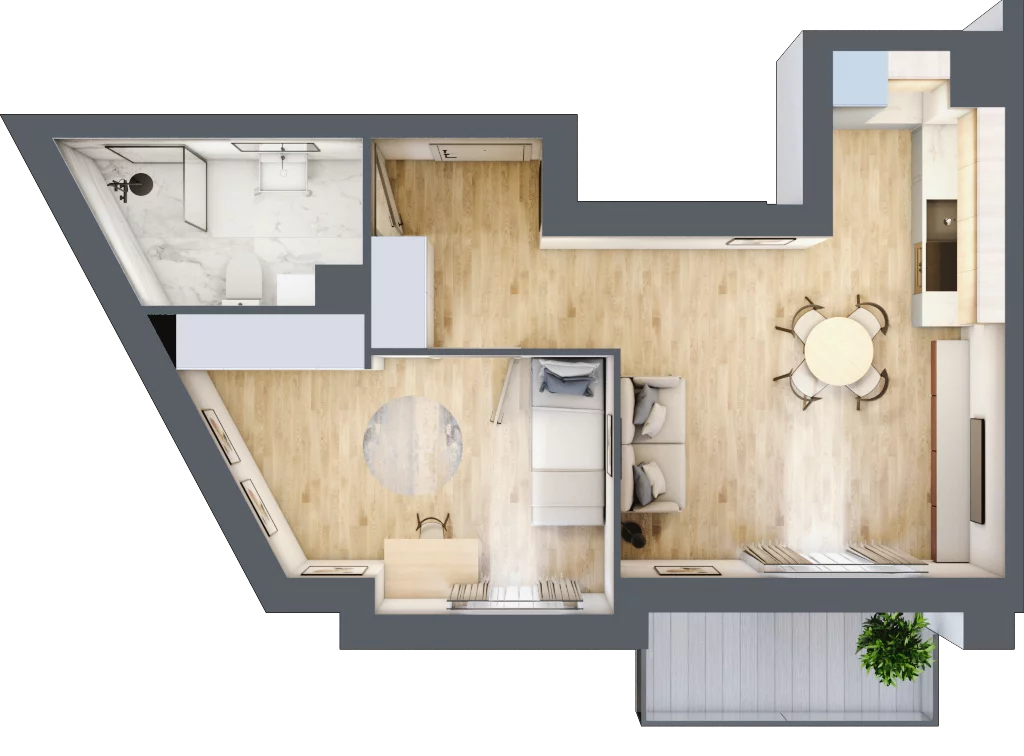 2 pokoje, mieszkanie 41,40 m², piętro 2, oferta nr M12, Legnicka Ursus, Warszawa, Ursus, Skorosze, ul. Legnicka