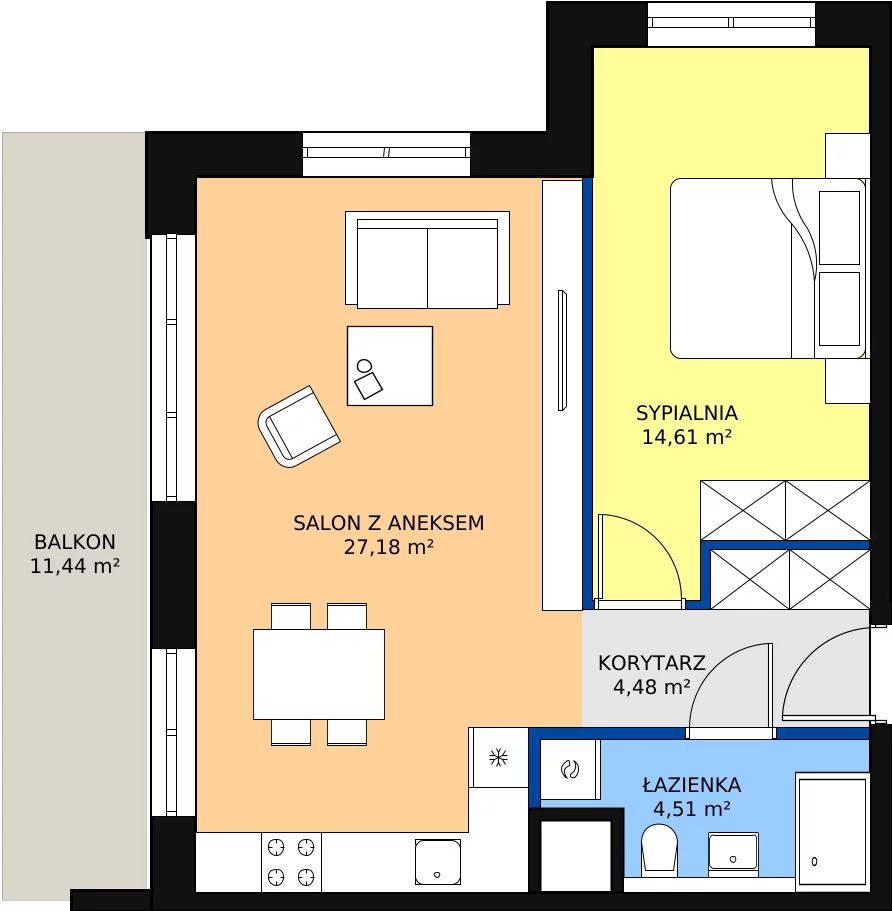 Zalety apartamentu 50.78 m², E.5.7