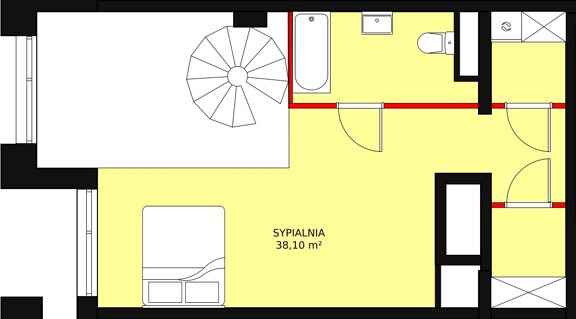 Mieszkanie 82,15 m², piętro 13, oferta nr AA.86, Strefa Progress, Łódź, Śródmieście, Śródmieście-Wschód, al. Kościuszki 132 / ul. Piotrkowska 217