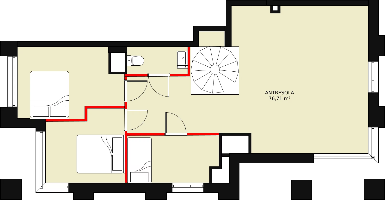 5 pokoi, apartament 155,66 m², piętro 13, oferta nr AA.88, Strefa Progress, Łódź, Śródmieście, Śródmieście-Wschód, al. Kościuszki 132 / ul. Piotrkowska 217