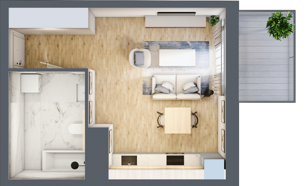 Apartament 32,11 m², piętro 5, oferta nr E.6.04, CITYFLOW, Warszawa, Wola, Ulrychów, ul. Redutowa 9