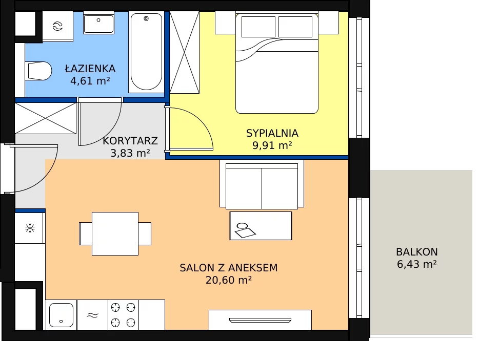 Zalety apartamentu 106.26 m², S.6.03