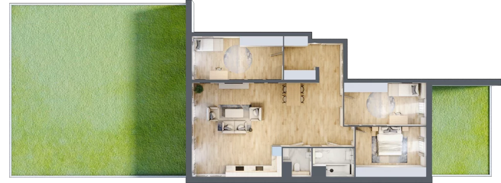 4 pokoje, apartament 115,17 m², parter, oferta nr U.1.01, CITYFLOW, Warszawa, Wola, Ulrychów, ul. Redutowa 9