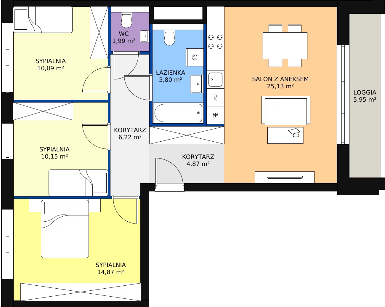 Zalety apartamentu 79.12 m², U.2.01