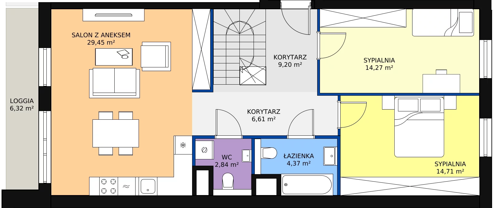 Zalety apartamentu 81.45 m², U.9.03