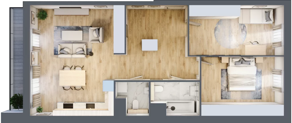 3 pokoje, apartament 81,45 m², piętro 8, oferta nr U.9.03, CITYFLOW, Warszawa, Wola, Ulrychów, ul. Redutowa 9
