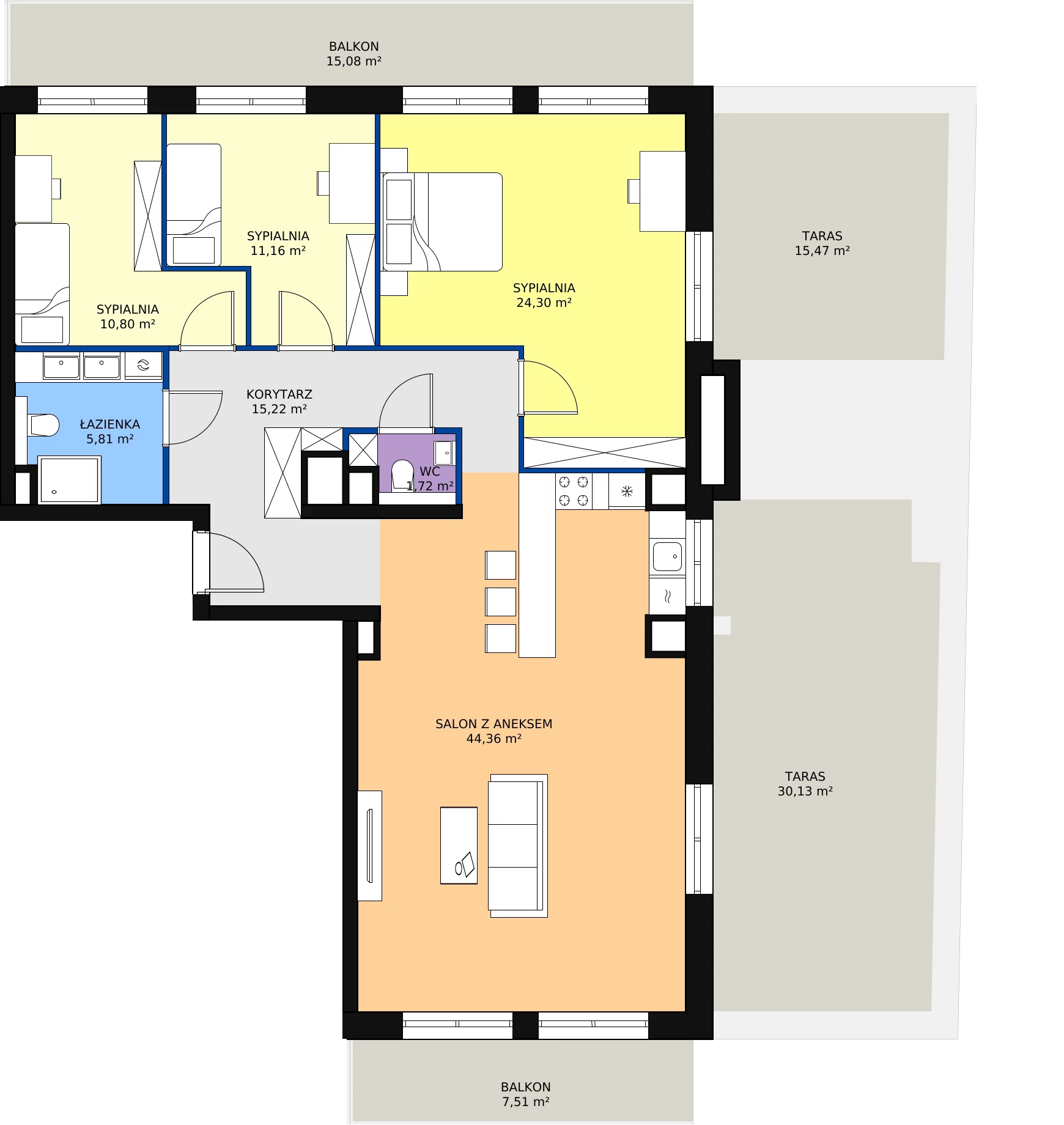 4 pokoje, apartament 113,85 m², piętro 6, oferta nr D.07.05, NOW, Łódź, Widzew, Stary Widzew, ul. Dowborczyków 18