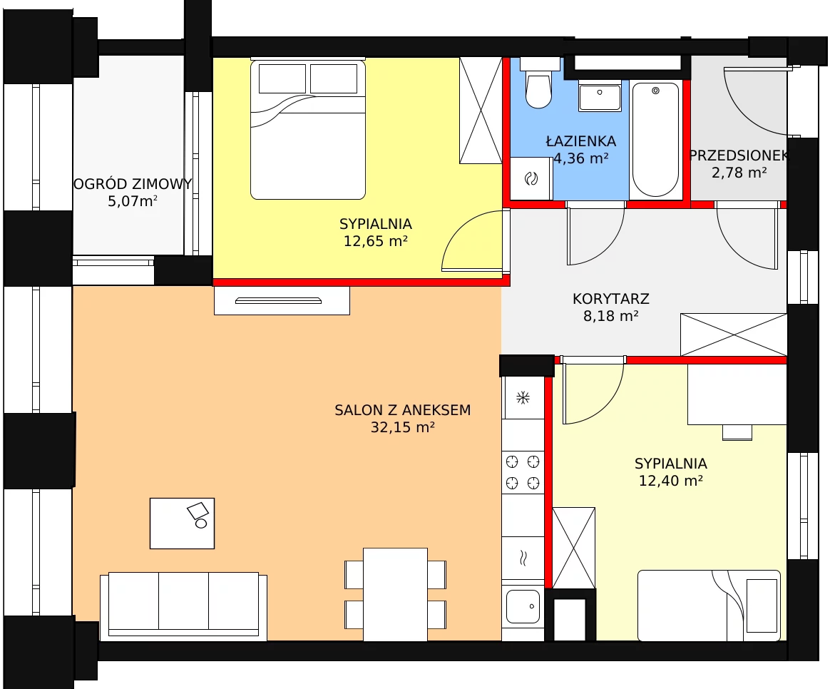 Apartament 73,58 m², piętro 1, oferta nr M013, Warzelnia, Warszawa, Praga Północ, Nowa Praga, ul. Szwedzka 28