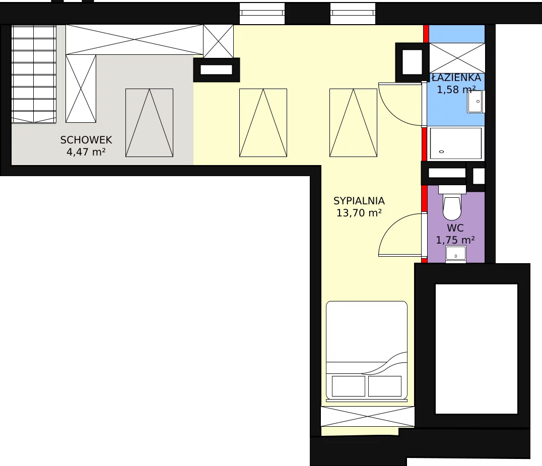 Apartament 97,41 m², piętro 3, oferta nr M027, Warzelnia, Warszawa, Praga Północ, Nowa Praga, ul. Szwedzka 28