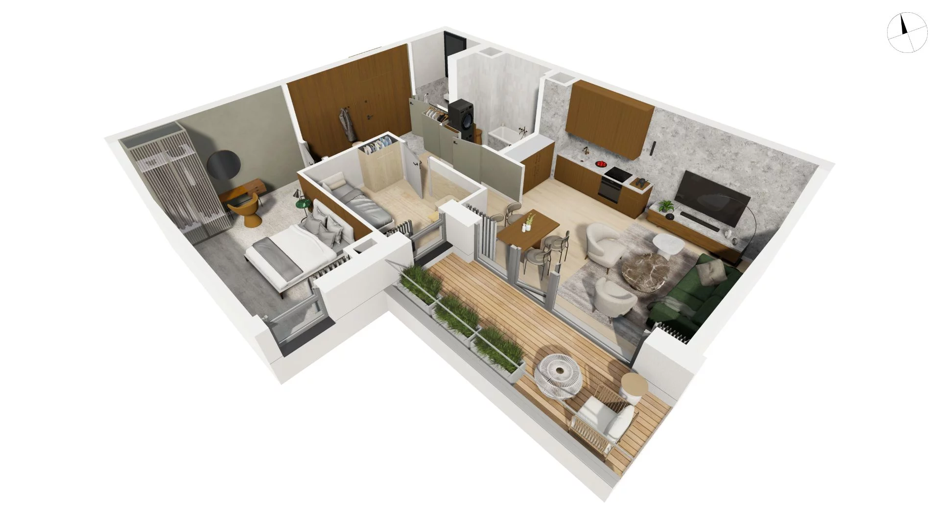 3 pokoje, apartament 63,50 m², piętro 8, oferta nr CYLK_CYLK_B.9.7, Legionów 121, Gdynia, Redłowo, ul. Legionów 121