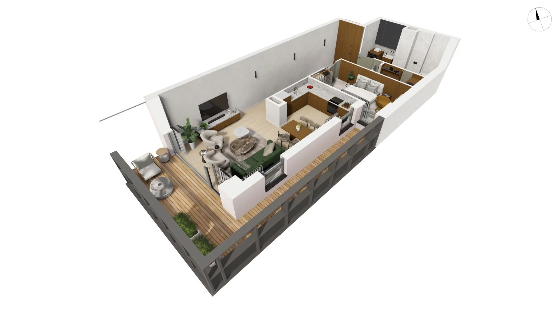 2 pokoje, apartament 58,40 m², piętro 1, oferta nr CYLK_CYLK_C.2.5, Legionów 121, Gdynia, Redłowo, ul. Legionów 121