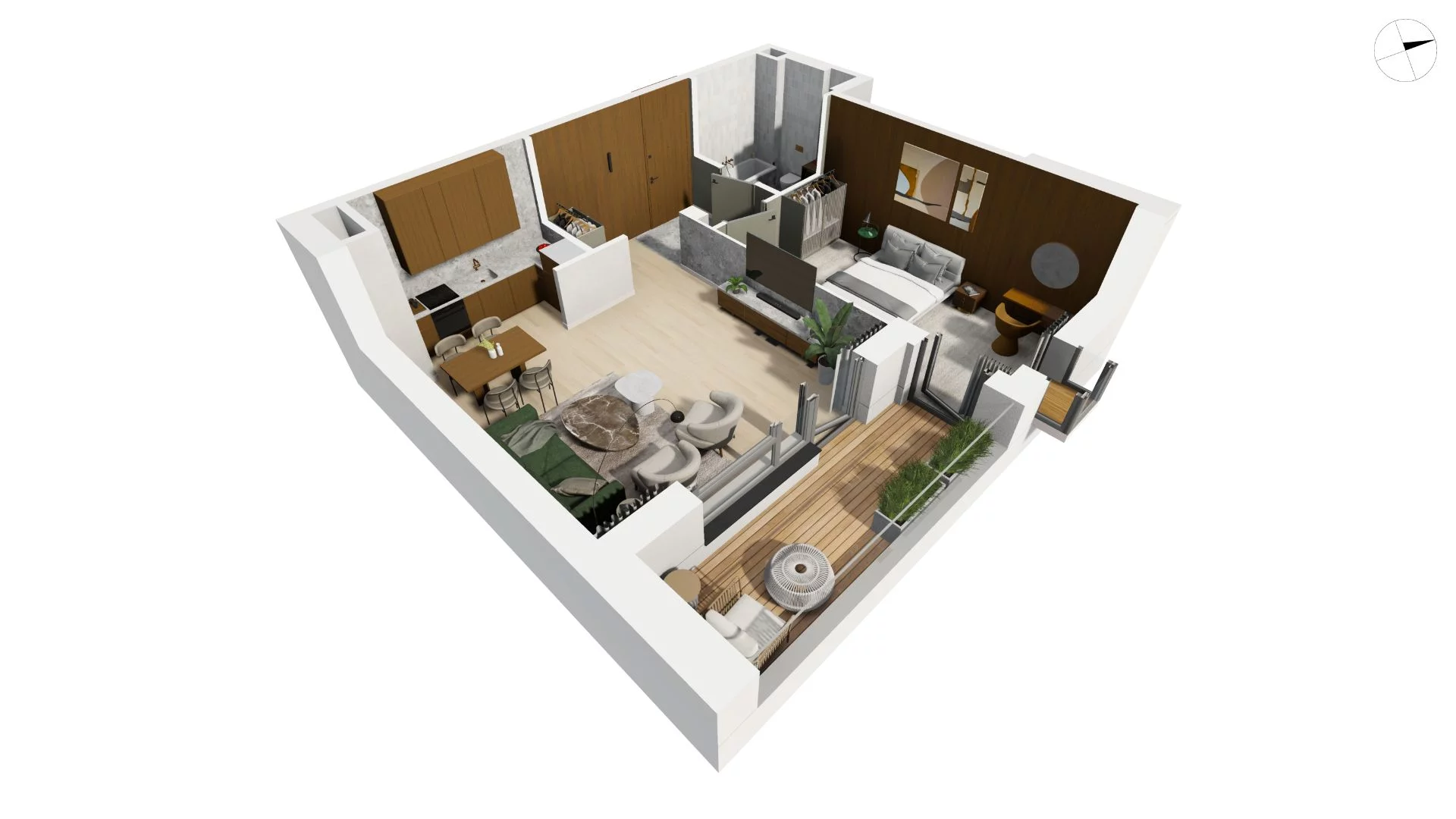 2 pokoje, apartament 54,50 m², piętro 2, oferta nr CYLK_CYLK_C.3.5, Legionów 121, Gdynia, Redłowo, ul. Legionów 121