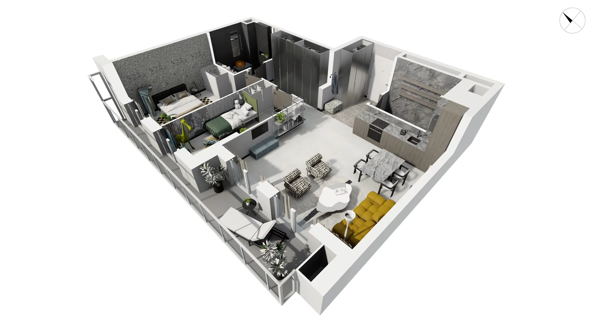 3 pokoje, apartament 81,00 m², piętro 1, oferta nr WLAD_A_A1.2.7, Miasto GDY, Gdynia, Śródmieście, ul. Władysława IV