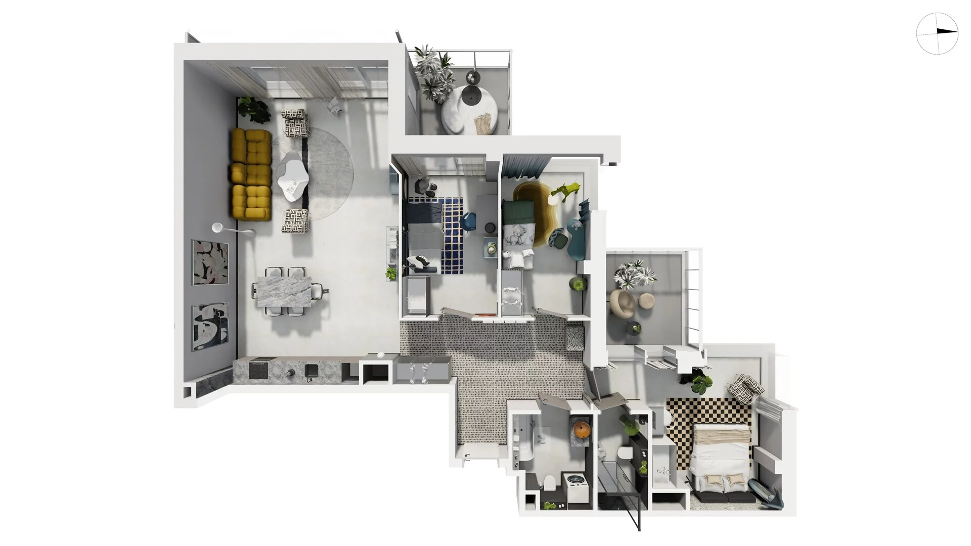 4 pokoje, apartament 118,90 m², piętro 2, oferta nr WLAD_A_A1.3.1, Miasto GDY, Gdynia, Śródmieście, ul. Władysława IV