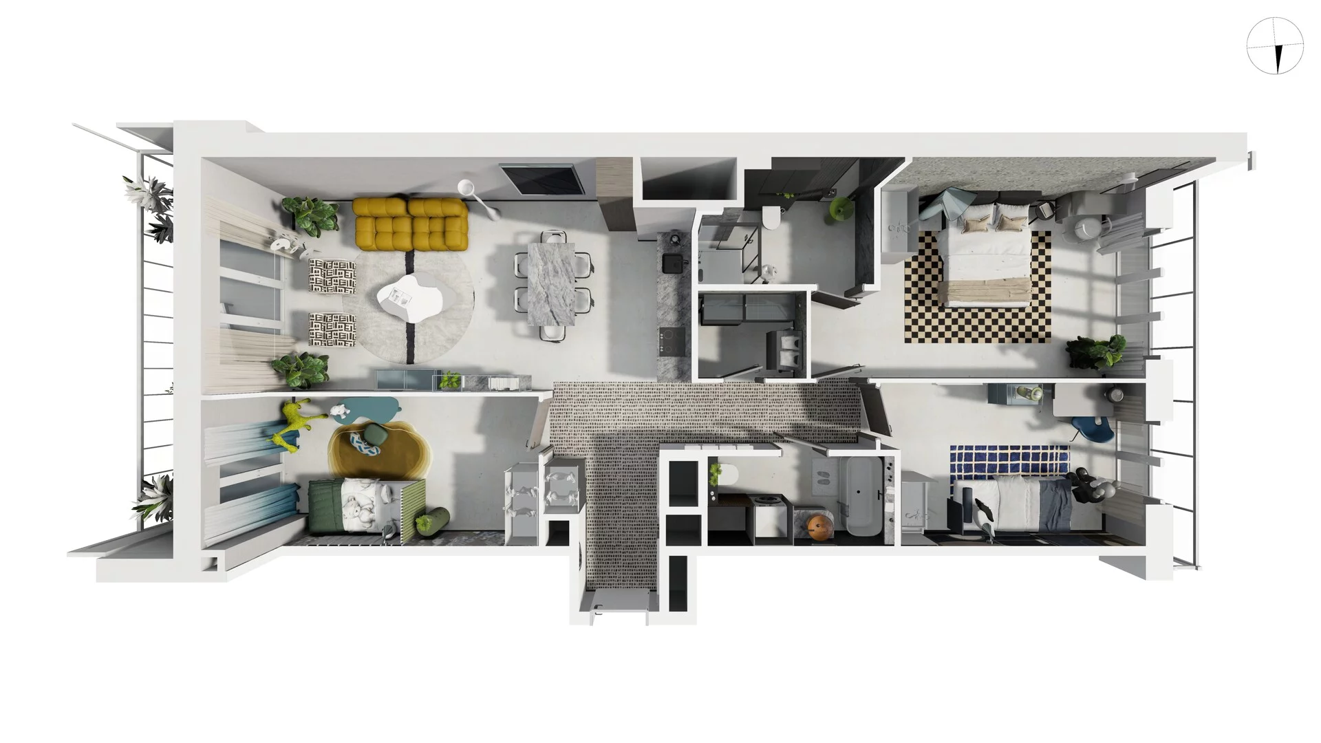 4 pokoje, apartament 110,00 m², piętro 3, oferta nr WLAD_A_A1.4.5, Miasto GDY, Gdynia, Śródmieście, ul. Władysława IV