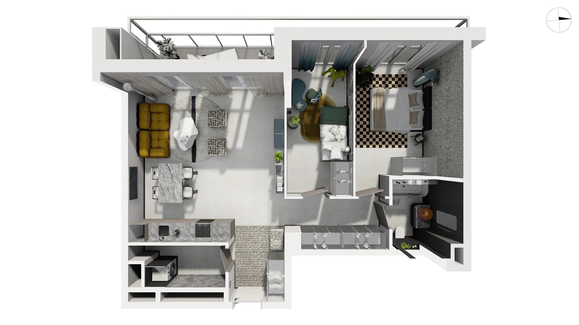 3 pokoje, apartament 80,90 m², piętro 3, oferta nr WLAD_A_A1.4.6, Miasto GDY, Gdynia, Śródmieście, ul. Władysława IV