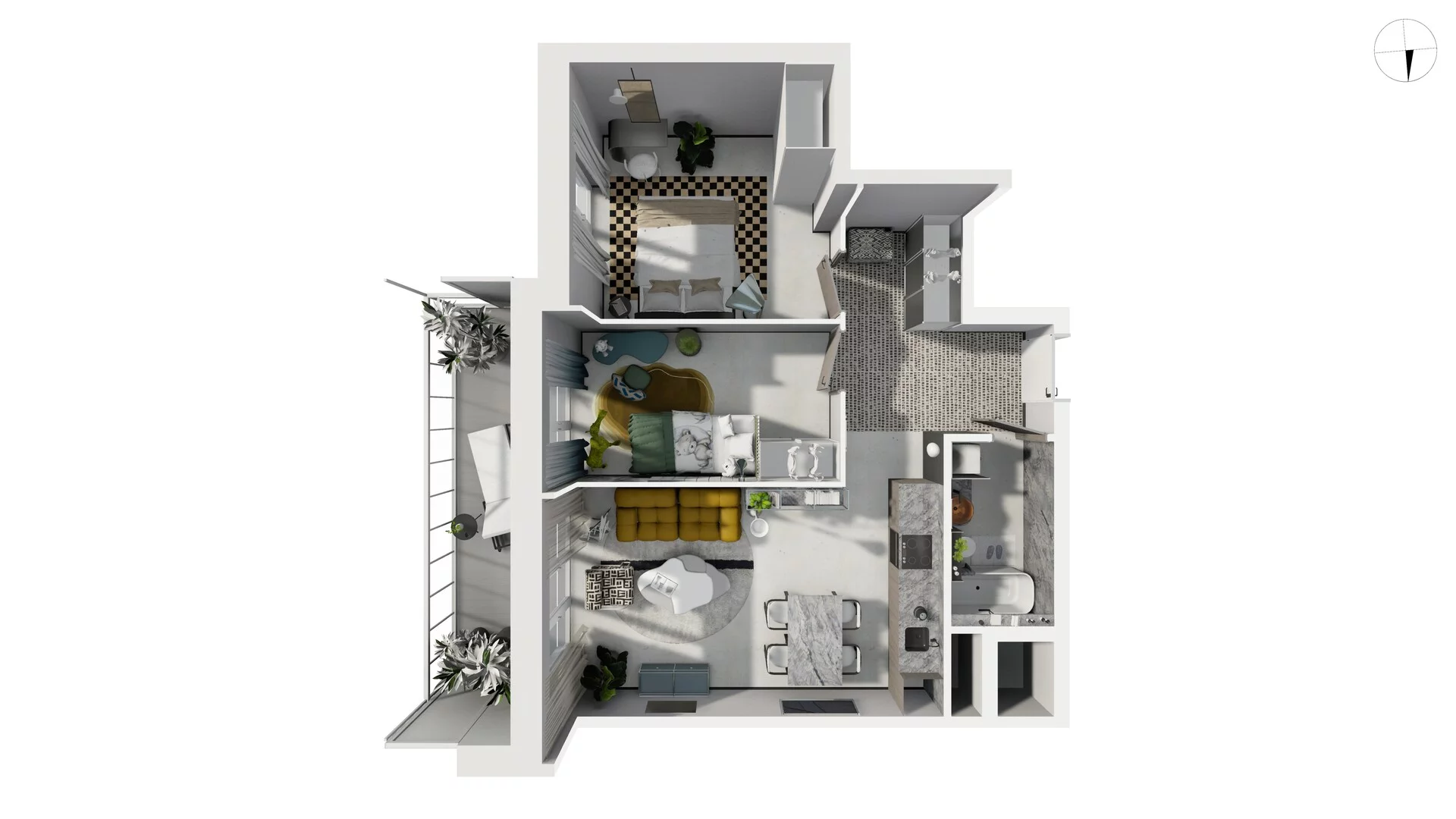 3 pokoje, apartament 63,50 m², piętro 1, oferta nr WLAD_A_A2.2.7, Miasto GDY, Gdynia, Śródmieście, ul. Władysława IV