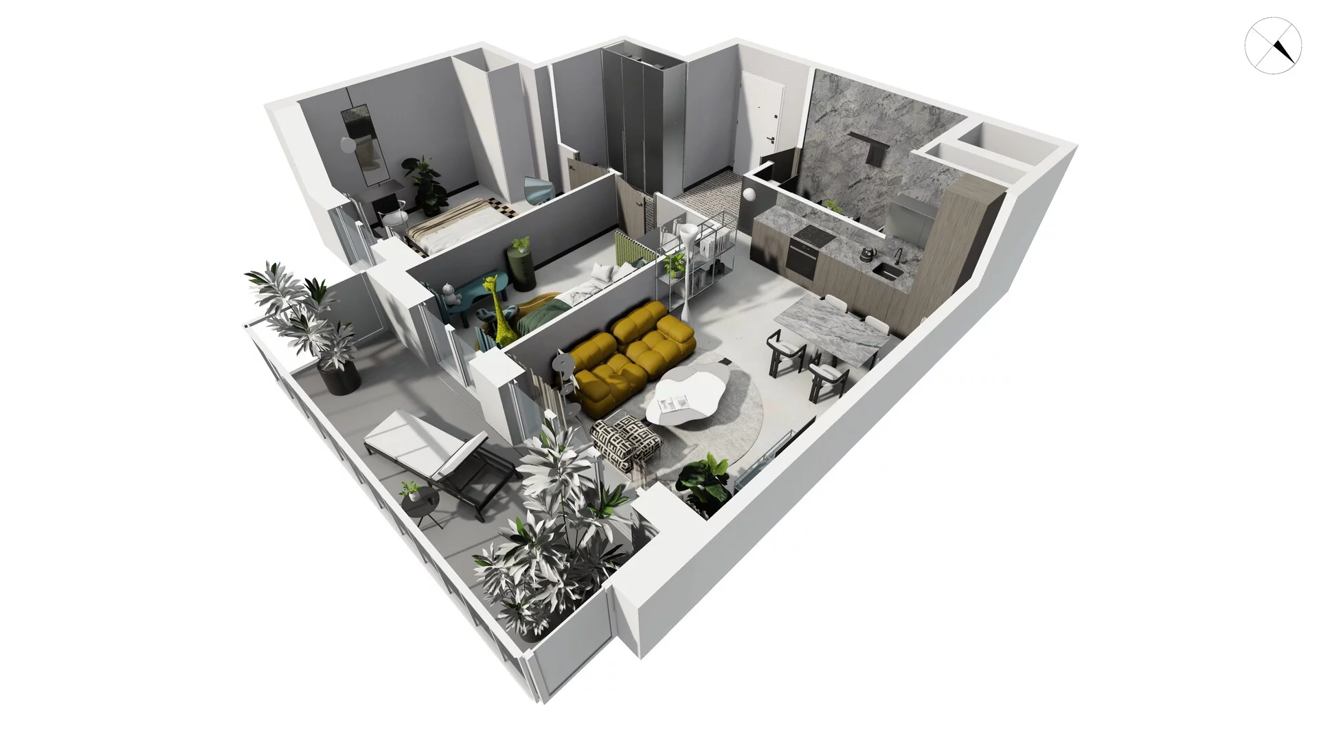 3 pokoje, apartament 63,50 m², piętro 1, oferta nr WLAD_A_A2.2.7, Miasto GDY, Gdynia, Śródmieście, ul. Władysława IV
