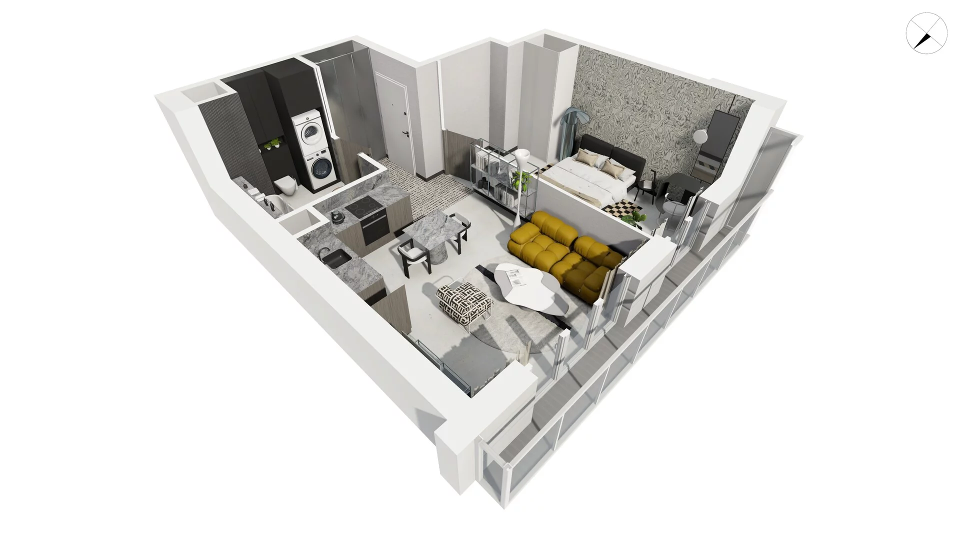 2 pokoje, apartament 44,60 m², piętro 4, oferta nr WLAD_A_A2.5.5, Miasto GDY, Gdynia, Śródmieście, ul. Władysława IV