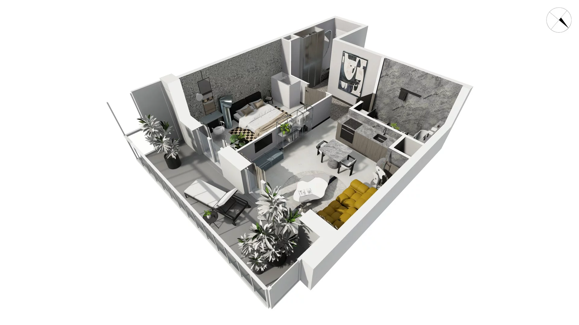 2 pokoje, apartament 47,80 m², piętro 5, oferta nr WLAD_A_A2.6.6, Miasto GDY, Gdynia, Śródmieście, ul. Władysława IV