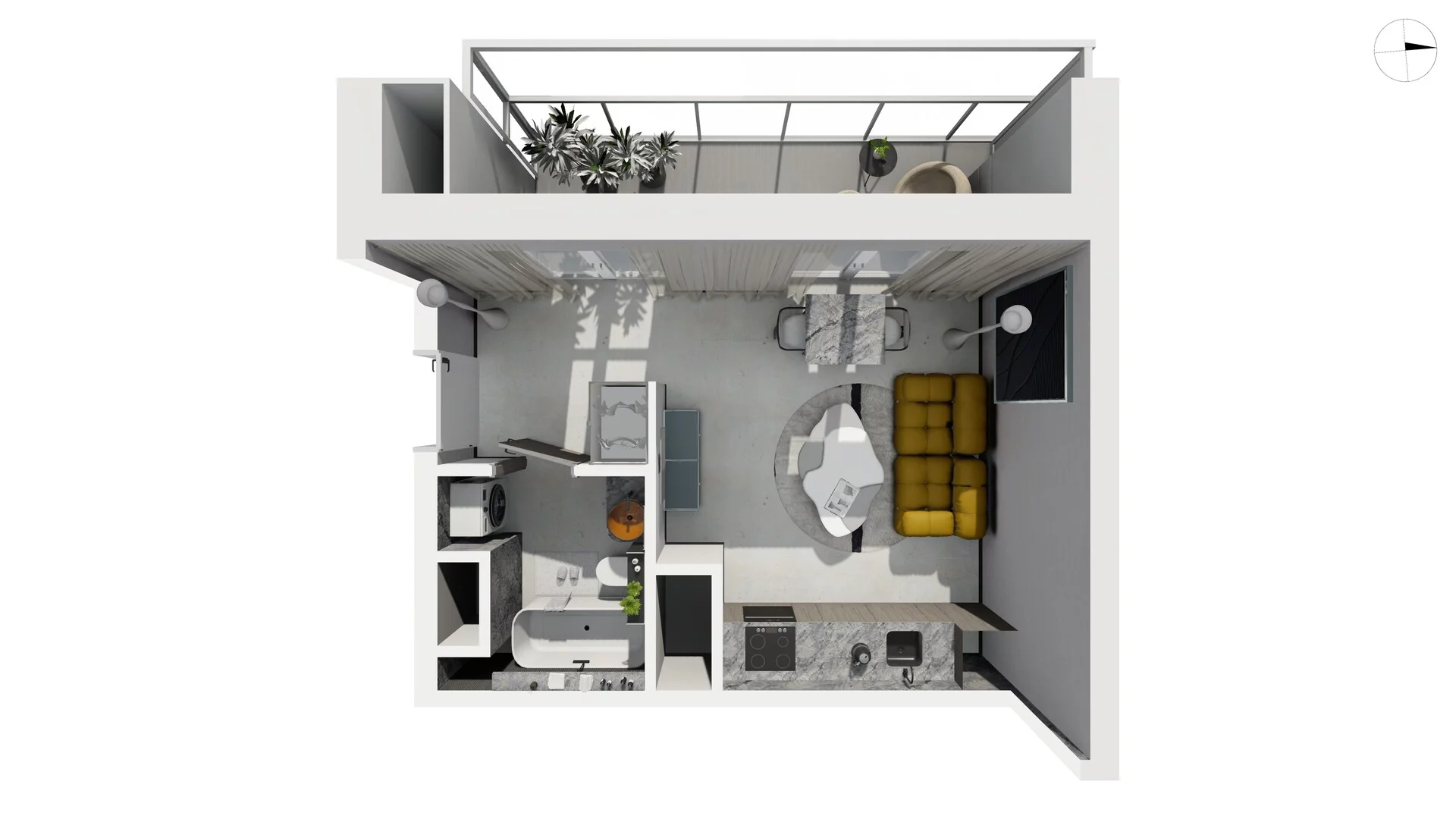 1 pokój, apartament 26,10 m², piętro 2, oferta nr WLAD_A_A3.3.2, Miasto GDY, Gdynia, Śródmieście, ul. Władysława IV