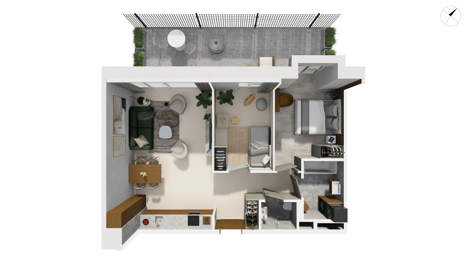 3 pokoje, apartament 64,50 m², parter, oferta nr TORU_A_A1.0.2, OFF Miasto, Gdańsk, Śródmieście, ul. Toruńska