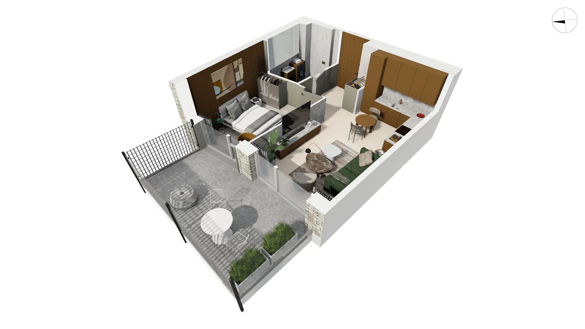 2 pokoje, apartament 41,30 m², parter, oferta nr TORU_A_A1.0.4, OFF Miasto, Gdańsk, Śródmieście, ul. Toruńska
