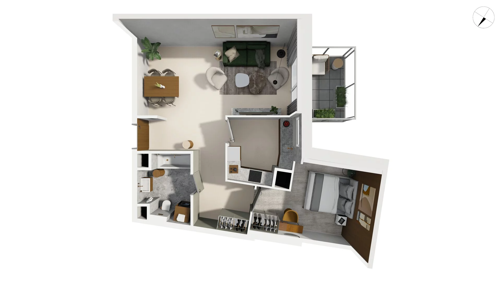 2 pokoje, apartament 59,40 m², piętro 4, oferta nr TORU_A_A1.4.10, OFF Miasto, Gdańsk, Śródmieście, ul. Toruńska