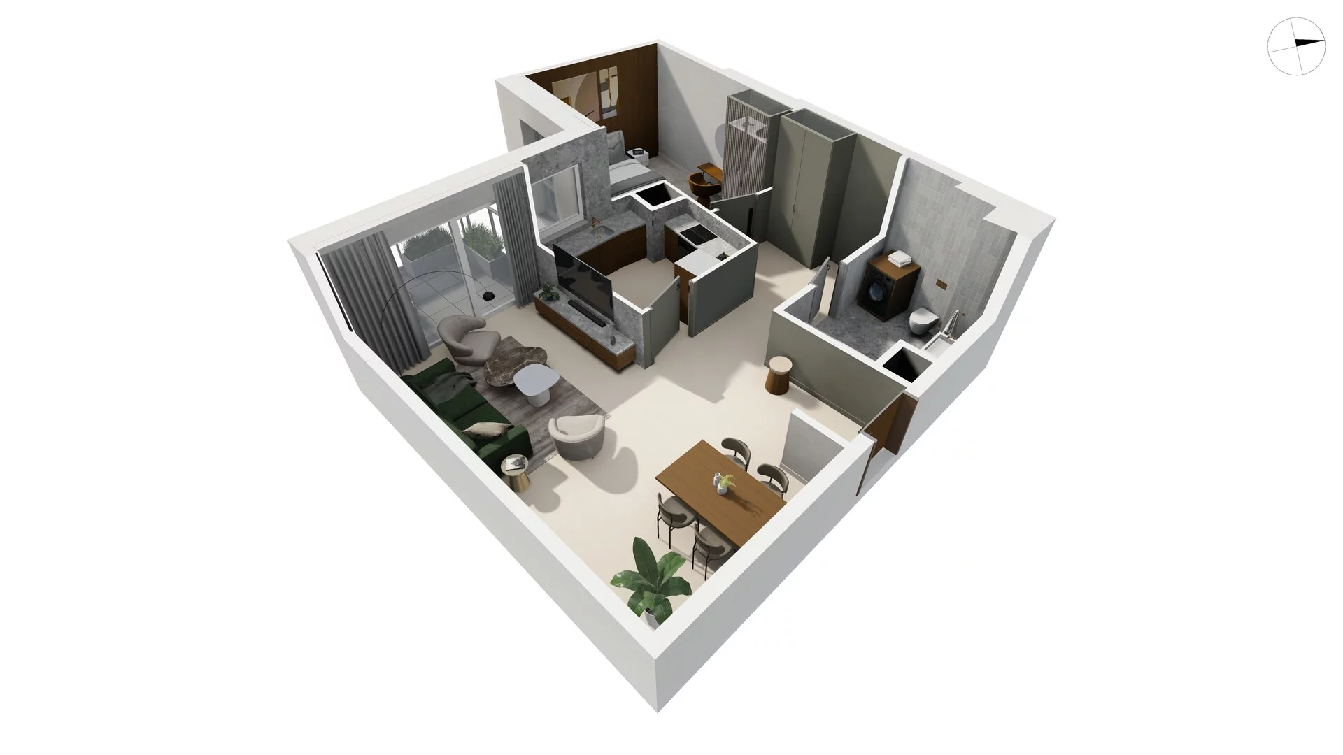 2 pokoje, apartament 59,40 m², piętro 4, oferta nr TORU_A_A1.4.10, OFF Miasto, Gdańsk, Śródmieście, ul. Toruńska