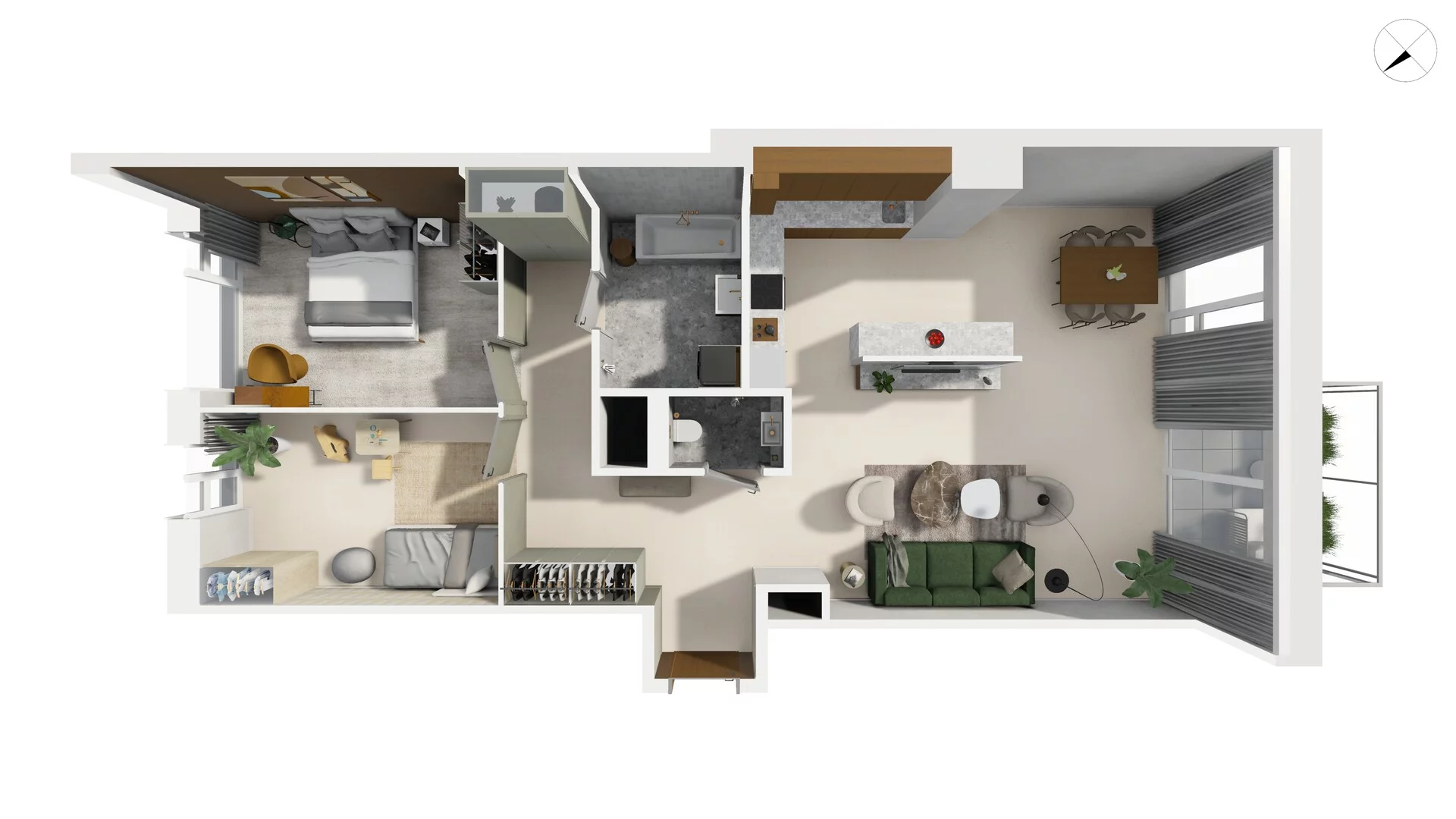 3 pokoje, apartament 91,30 m², piętro 5, oferta nr TORU_A_A1.5.5, OFF Miasto, Gdańsk, Śródmieście, ul. Toruńska
