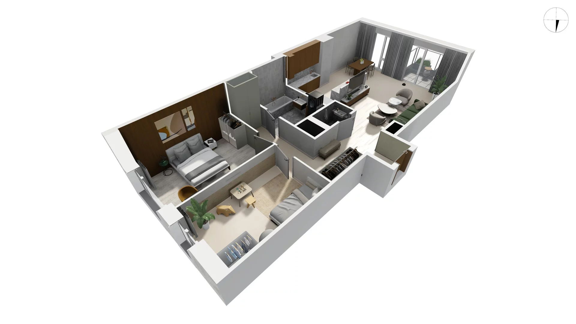3 pokoje, apartament 91,30 m², piętro 5, oferta nr TORU_A_A1.5.5, OFF Miasto, Gdańsk, Śródmieście, ul. Toruńska