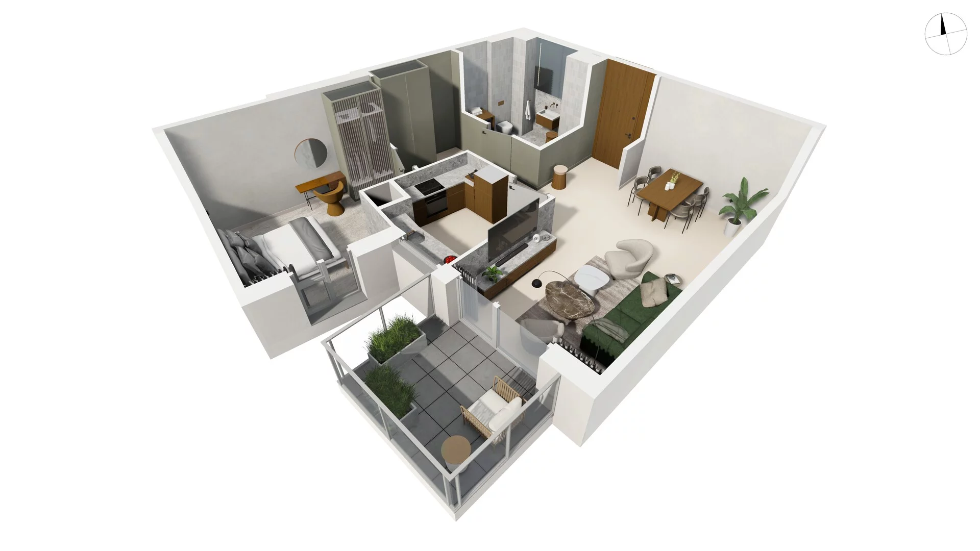 2 pokoje, apartament 59,30 m², piętro 5, oferta nr TORU_A_A1.5.6, OFF Miasto, Gdańsk, Śródmieście, ul. Toruńska