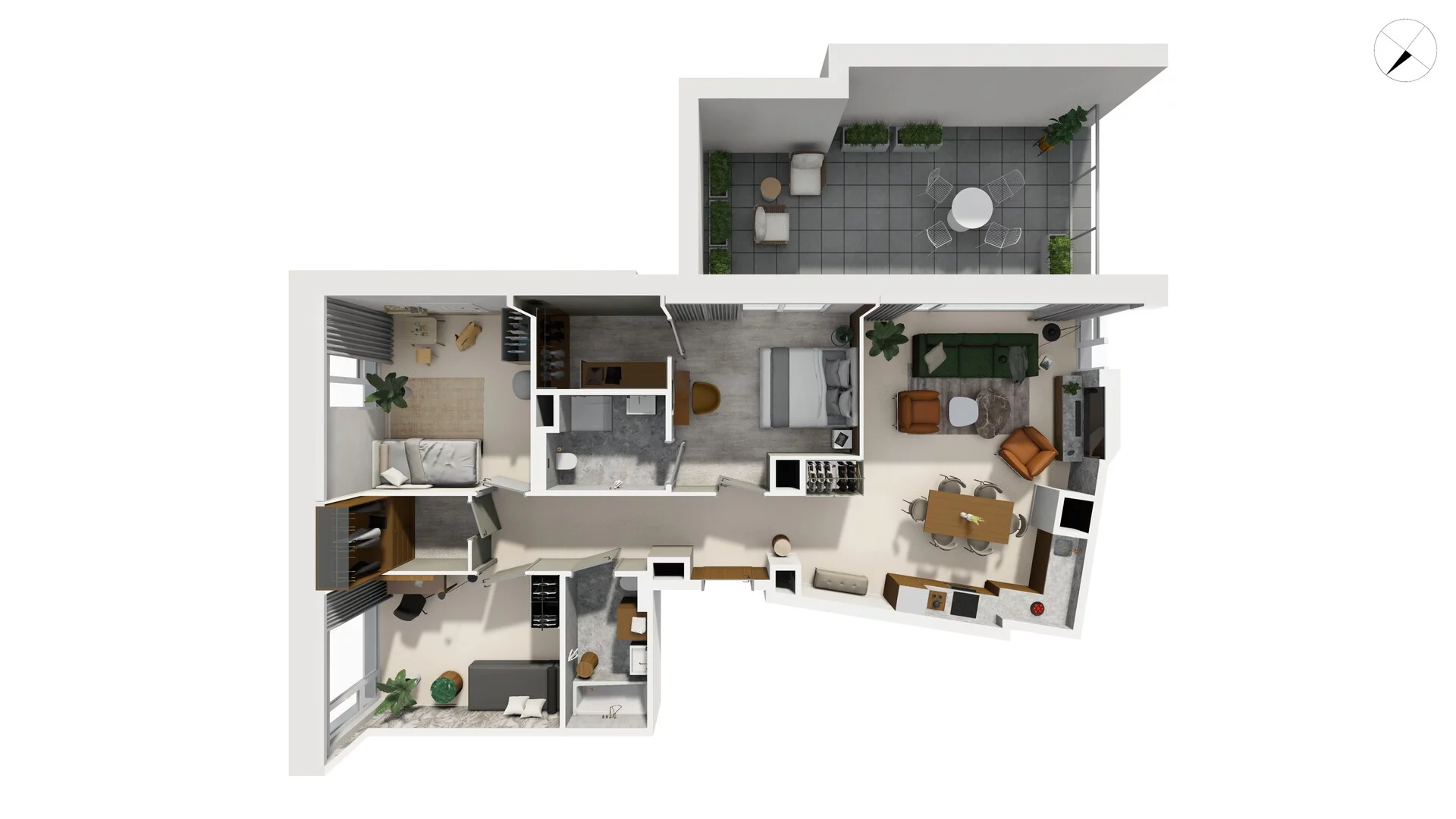 4 pokoje, apartament 99,20 m², piętro 6, oferta nr TORU_A_A1.6.3, OFF Miasto, Gdańsk, Śródmieście, ul. Toruńska