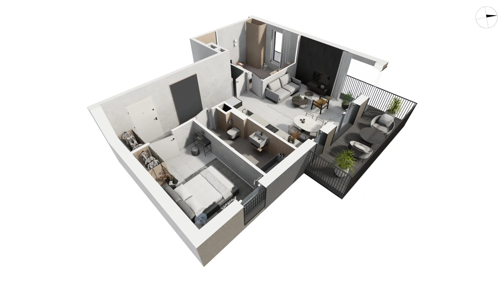 3 pokoje, apartament 66,10 m², piętro 2, oferta nr DANT_DANT_A1.3.2, Ukryte, Gdańsk, Aniołki, ul. Dantyszka