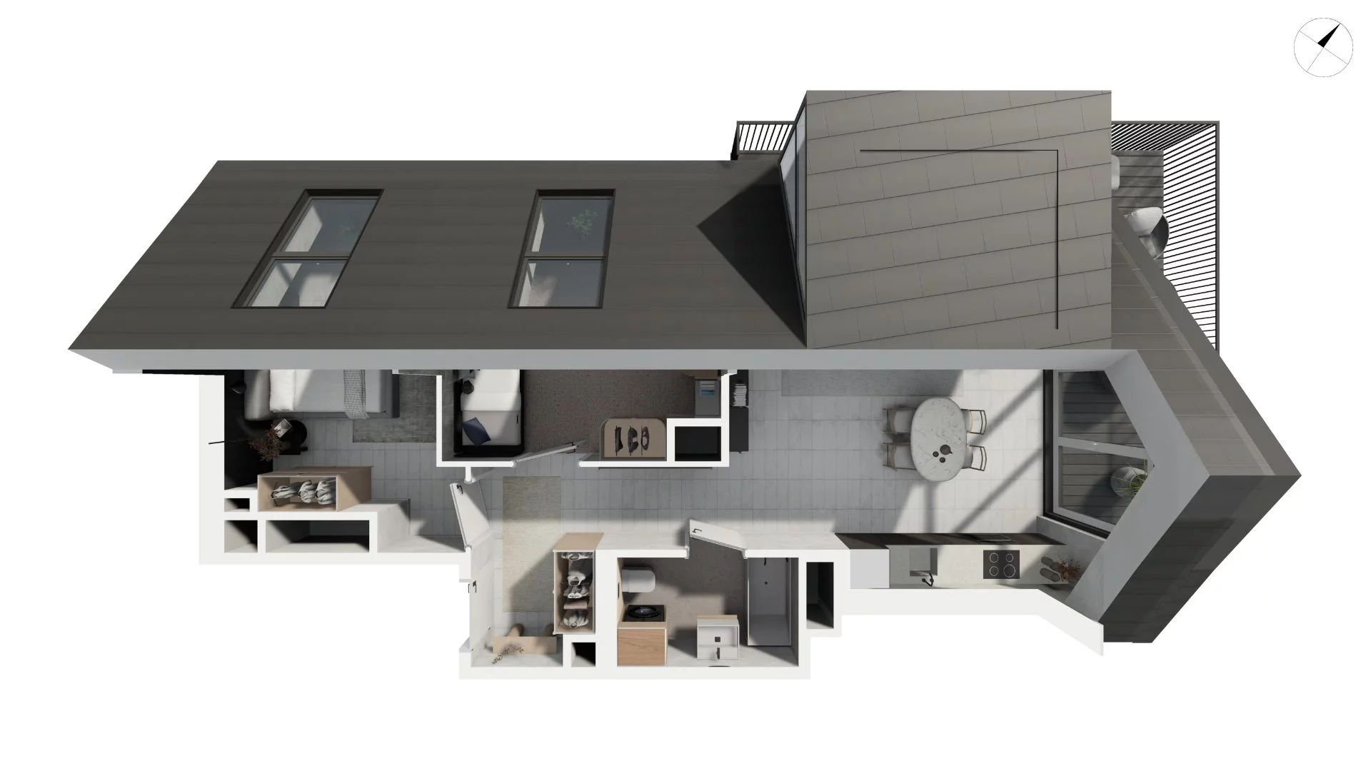 3 pokoje, apartament 63,60 m², piętro 3, oferta nr DANT_DANT_C2.4.2, Ukryte, Gdańsk, Aniołki, ul. Dantyszka