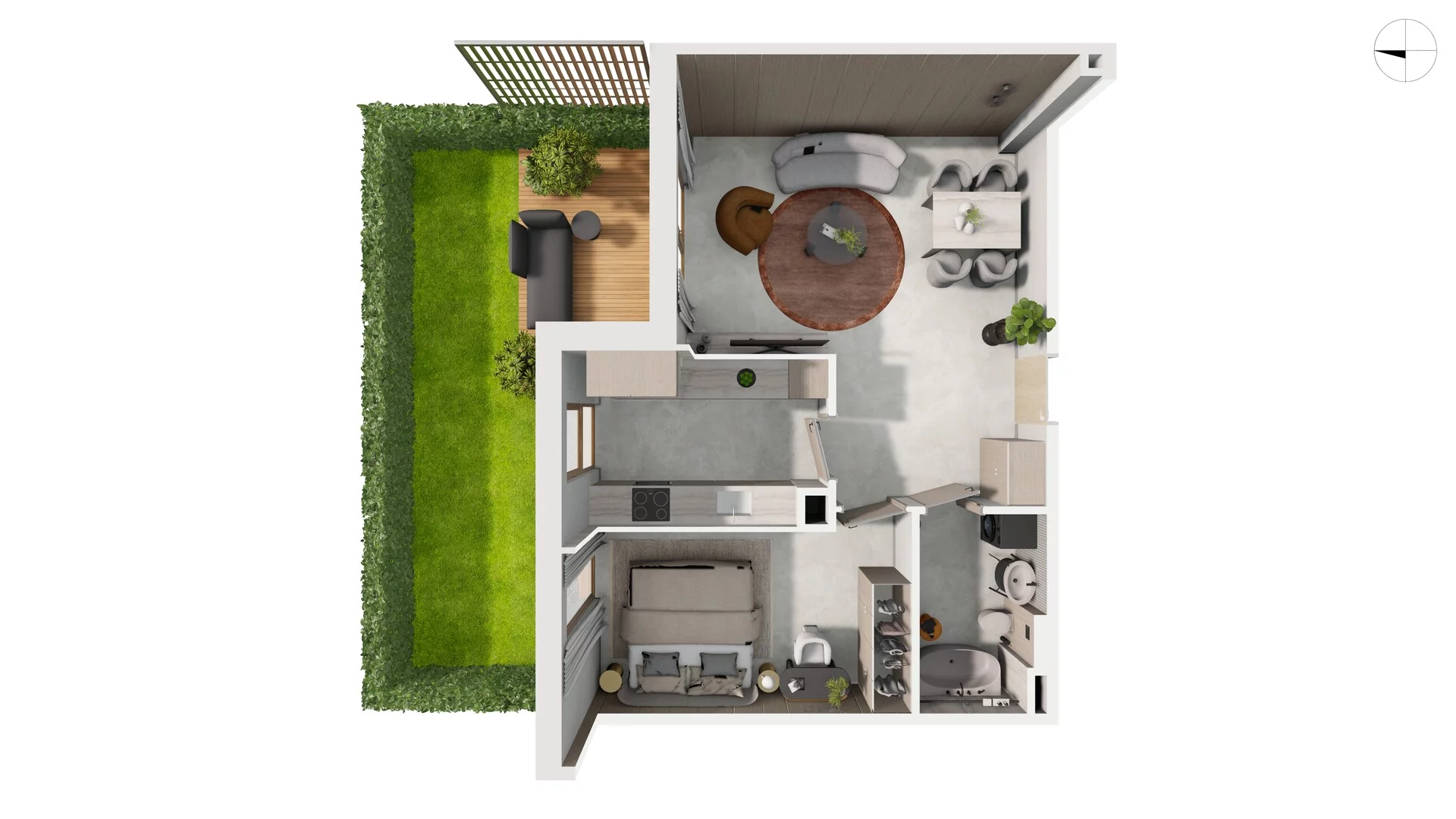2 pokoje, apartament 59,00 m², parter, oferta nr NAD3_T_T2.1.6, Nadmorski Dwór, Gdańsk, Brzeźno, ul. Nadmorski Dwór
