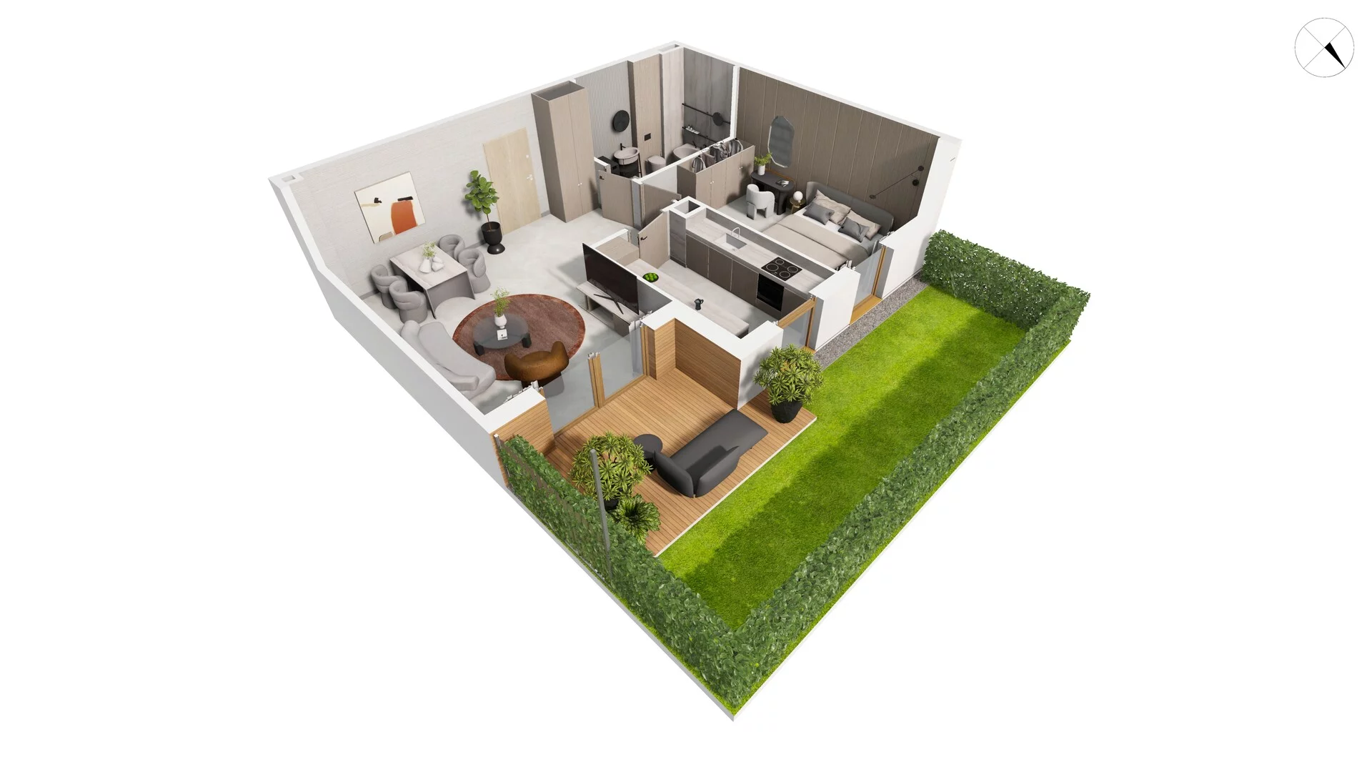 2 pokoje, apartament 59,00 m², parter, oferta nr NAD3_T_T2.1.6, Nadmorski Dwór, Gdańsk, Brzeźno, ul. Nadmorski Dwór