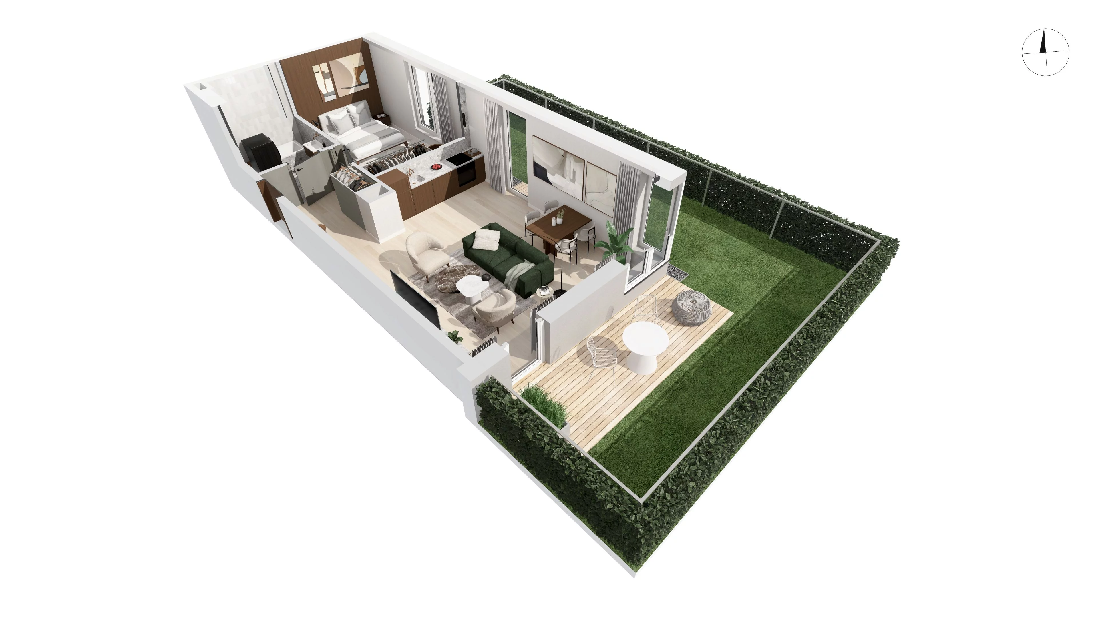 2 pokoje, apartament 53,00 m², parter, oferta nr WITA_A_A1.1.1, Wita 77, Gdańsk, Strzyża, ul. Wita Stwosza 77