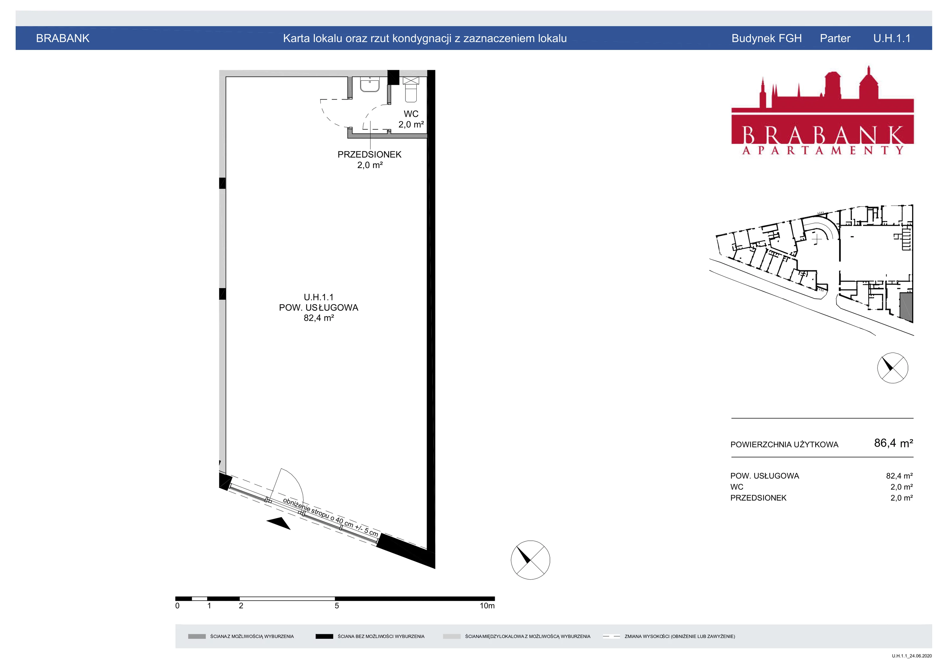 Lokal użytkowy 224,90 m², oferta nr U.H.1.1+U.H.1.2, Brabank - lokale użytkowe, Gdańsk, Śródmieście, ul. Stara Stocznia/Wałowa