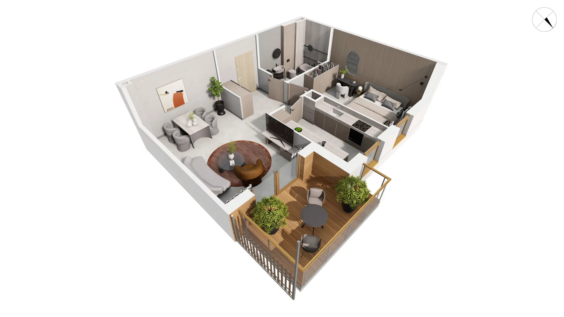 2 pokoje, mieszkanie 56,59 m², piętro 2, oferta nr NAD3_T_T2.3.5, Nadmorski Dwór, Gdańsk, Brzeźno, ul. Nadmorski Dwór