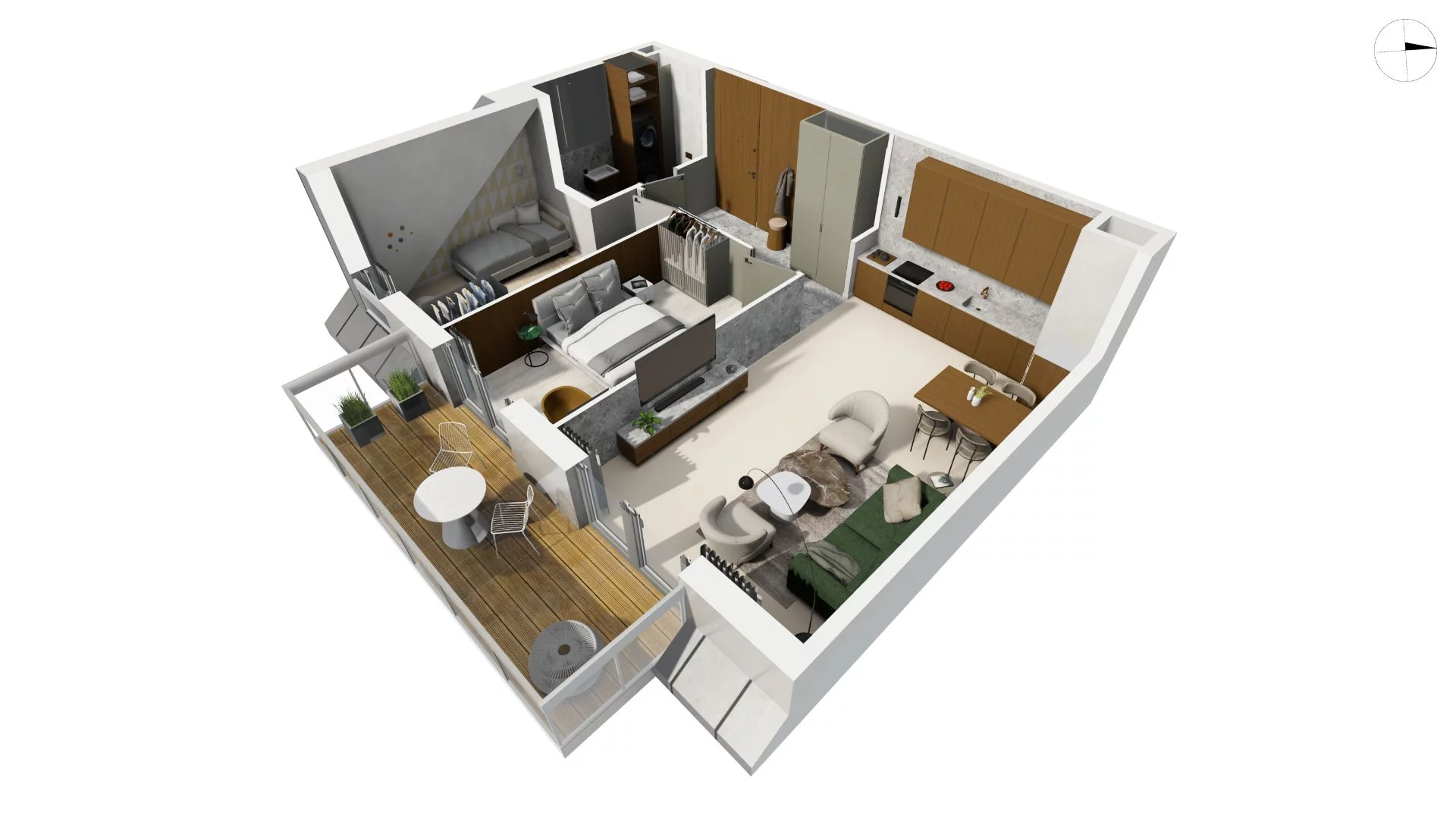 3 pokoje, mieszkanie 65,60 m², piętro 4, oferta nr WITA_A_A3.5.2, Wita 77, Gdańsk, Strzyża, ul. Wita Stwosza 77