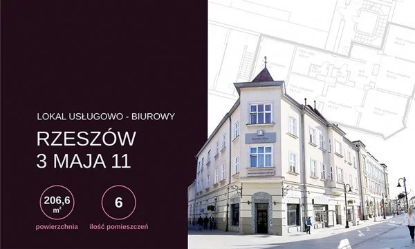 Biuro 206,00 m², Rzeszów, Wynajem