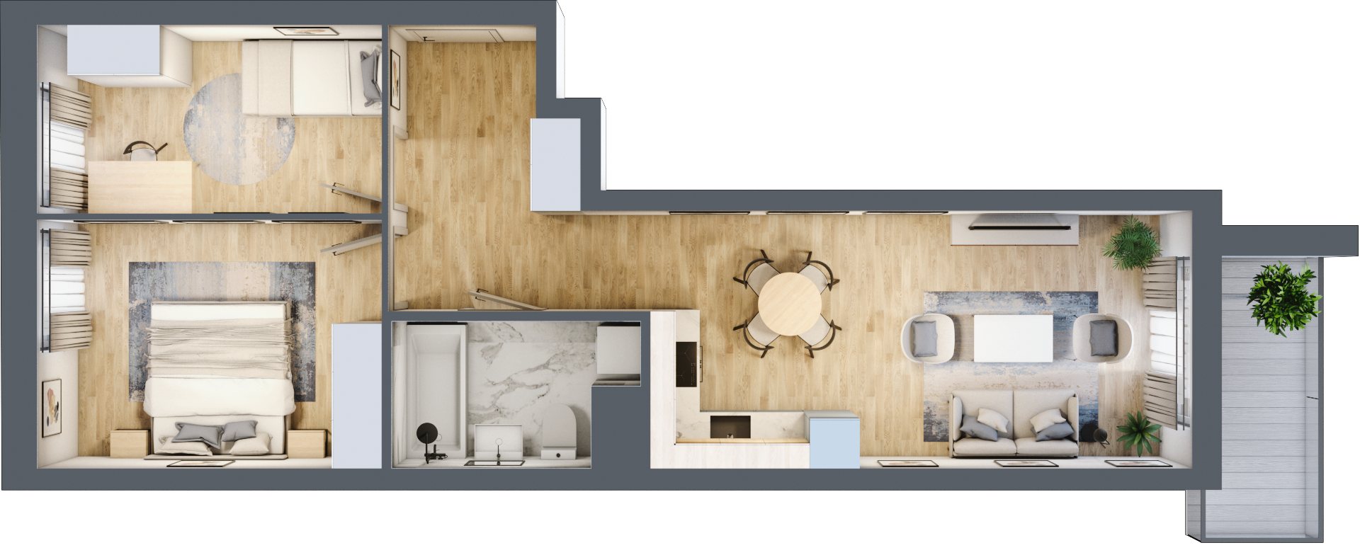 Mieszkanie 54,04 m², piętro 4, oferta nr WJ-E1-LM-26, Wojciechowska Square, Lublin, Konstantynów, Konstantynów, ul. Wojciechowska 40