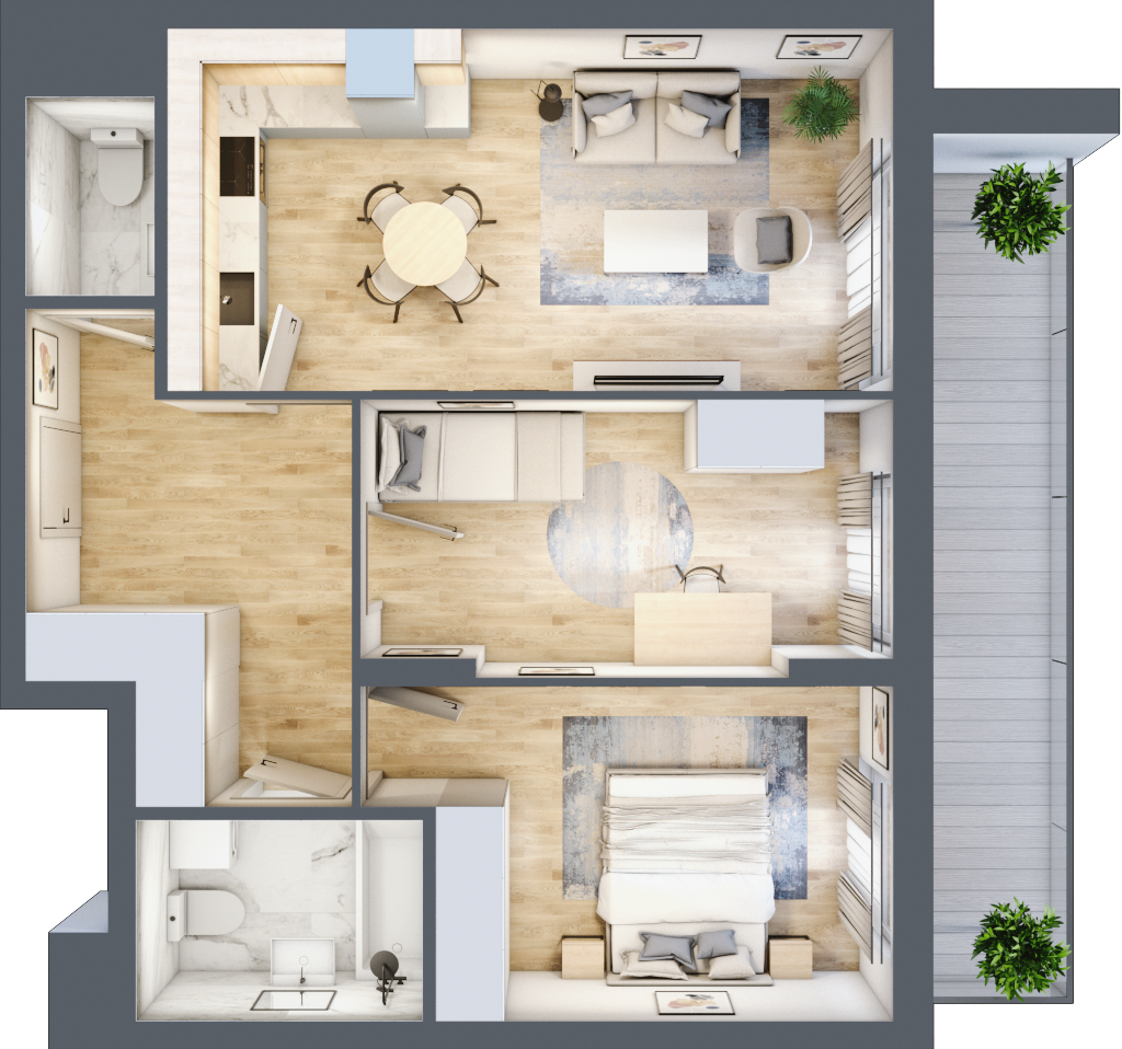 Mieszkanie 59,54 m², piętro 5, oferta nr WJ-E1-LM-39, Wojciechowska Square, Lublin, Konstantynów, Konstantynów, ul. Wojciechowska 40