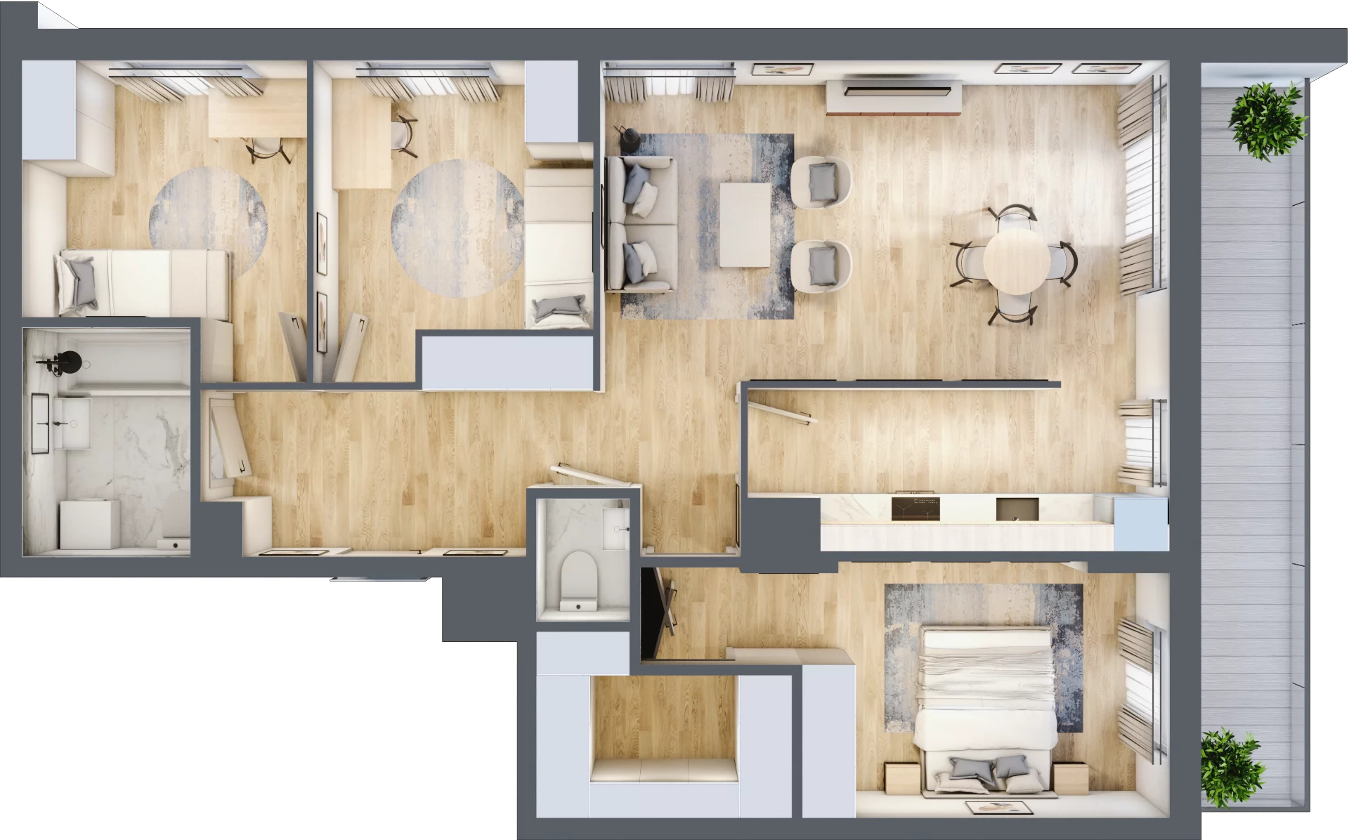 4 pokoje, mieszkanie 86,24 m², piętro 6, oferta nr WJ-E1-LM-99, Wojciechowska Square, Lublin, Konstantynów, Konstantynów, ul. Wojciechowska 40